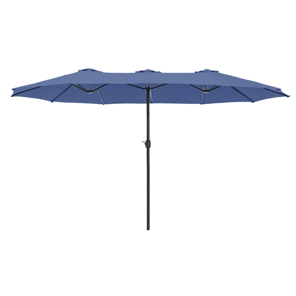 Photos - Parasol Captiva Designs 9'x15' Rectangular Outdoor Market Umbrella: UV & Fade-Resi