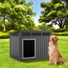 SEVOBAL Pet Crates and Houses Dog House Easy Assembly Open Roof Cleaning Weatherproof Spacious for Indoor and Outdoor, Black, 42.87"*32.95"*31.61" - 2 of 4