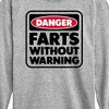 Boys' - Instant Message - Danger Farts Without Warning Long Sleeve Graphic T-Shirt - 2 of 4
