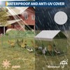 Large Metal Chicken Coop, Outdoor Spire Roof Hen House with Waterproof Cover with Lockable Doors, Upgrade Chicken Run,Poultry Cage for Backyard Farm - 4 of 4