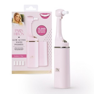 Paris Hilton Glow Getter Tooth Polisher, 2 Speed Levels, 5 Interchangeable Silicone Attachments, Battery Operated - 1 of 4