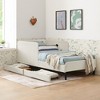 KTMBDW Twin/Full Size Platform Bed Frame, Velvet Upholstered Sofa Bed with 2 Storage Drawers & Adjustable Headboard, Wooden Slats Support - 2 of 4