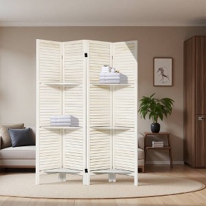 Dovelina 6FT Room Dividers, Wood Room Divider Partition Room Wooden Carved Folding Privacy Screens Foldable Panel Wall Divider for Office Restaurant - 1 of 4