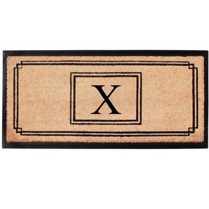 A1HC Natural Coir Monogrammed Heavy Duty Entrance Door Mat 24X48, Anti-Shed Treated Durable Doormat - 1 of 4