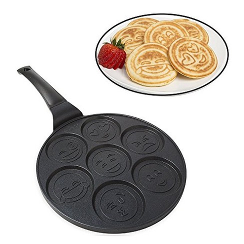 Emoji Smiley Face Pancake Pan - Non-stick Pan Cake Griddle With 7 Unique  Flapjack Faces- Great Gift For Kids : Target