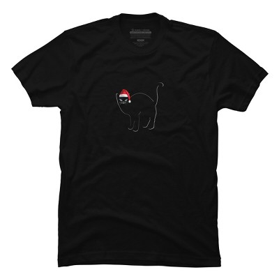Men's Design By Humans Christmas cat tshirt By bambino T-Shirt