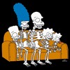 Men's The Simpsons Skeleton Family on Couch T-Shirt - 2 of 4