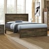 VYNXARIA Rustic Brown Queen Size Platform Bed in Vintage Farmhouse Style, 10 Wooden Slats Support, No Box Spring Needed - 2 of 4