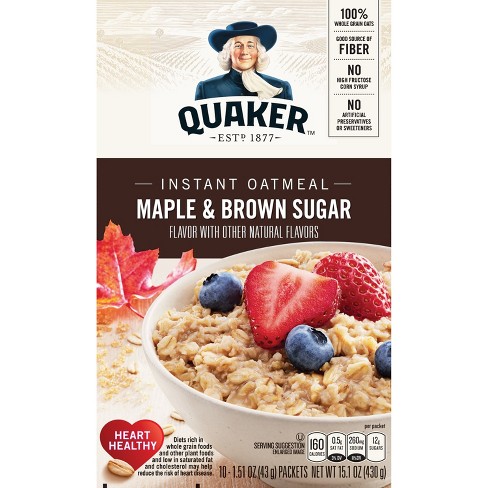 Quaker Instant Oatmeal Nutrition Facts Maple Brown Sugar | Besto Blog