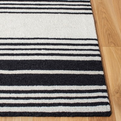 Handmade Metro Elegance 4' x 6' Black Wool Area Rug