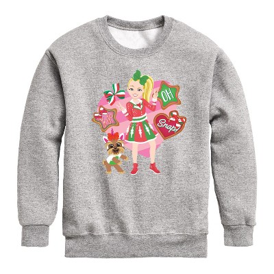 JoJo Siwa Oh Snap Graphic Long Sleeve Fleece Sweatshirt - Athletic Heather - 3T