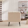 Sapphtopaz 1pc Chenille Accent Chair Upholstered Sofa Lounge Chair Reading Chair, Living Room Chair Comfy Chair Armless Chair for Living Room - 2 of 4