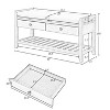 Storage Bench with Thickened Cushioned Seat, Pine Wood Entryway Bench with 2 Drawers, Shoe Rack, Wooden End of Bed Storage - 2 of 4