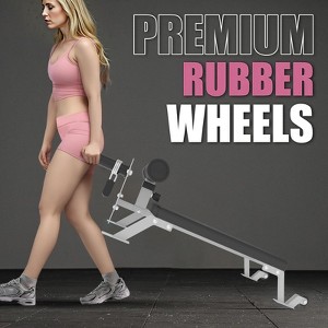 Steel Nordic Brace Fitness Equipment, Hamstring Curling Table, Reverse Hyperextension Machine, Transport Wheels, Home Gym Leg Exercise Machine - 1 of 4