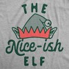 Youth The Nice Ish Elf T Shirt Funny Good Behavior Xmas Elves Joke Tee For Kids - Crazy Dog Youth T Shirt - 2 of 4