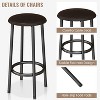 Hooseng Dining Table Set for 2, Kitchen Island with Seating Bar Table Set with Storage, Space Saving Kitchen Island with 2 Shelves, white - 4 of 4