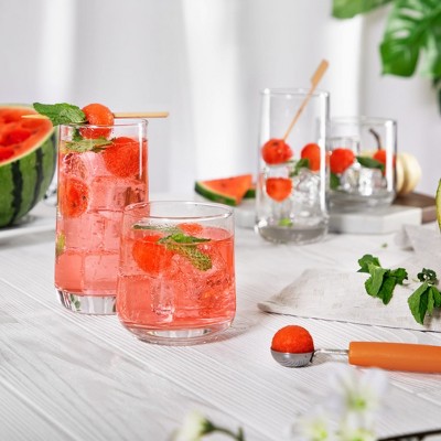 Libbey Ascent 16-Piece Clear Glass Tumbler and Rocks Set