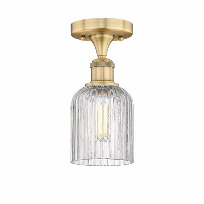 Bridal Veil - 1 Light Semi-Flush Mount In Art Deco Style-9.13 Inches Tall and 5 Inches Wide