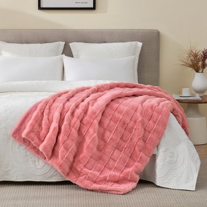 Cozy Bliss Fluffy Faux Fur Throw Blanket Soft Bed Blankets for Sofa Bed - 1 of 4