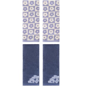 REGALWOVEN 4 Pcs Cotton Soft Absorbent Decorative Bathroom Hand Towel - 1 of 4