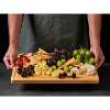 Bamboo Cutting Board for Kitchen, 18" Large Wood Charcuterie Cheese Board, Wooden Chopping Block with Side Handles and Juice Grooves - 4 of 4