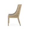 GDFStudio Rustic Fabric Upholstered Wood and Cane Dining Chairs (Set of 2) - 4 of 4