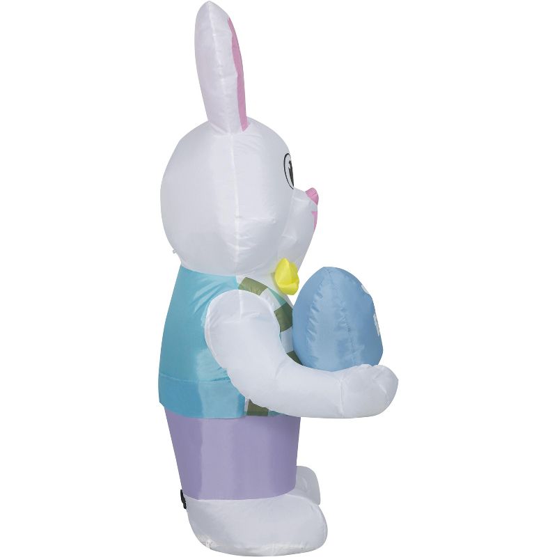 Gemmy Airblown Inflatable Easter Bunny, 4 ft Tall, White, 2 of 6