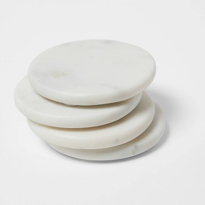 Round on sale white coasters