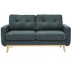 TiramisuBest 67.7" Wide Mid-Century Modern Upholstered Tufted Loveseat Sofa With Wooden Legs - 2 of 4