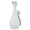 Sagebrook Home 7" Cat with Glasses Sculpture - Contemporary Ceramic White Cat Statue with Black and Beige Accents for Home or Office Decor - Cat - 3 of 4
