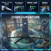 Z-EDGE 27" 1080P Full HD 300Hz 1ms Curved Gaming Monitor, HDMI x 2, DP x 2 - 2 of 4