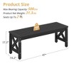 Arceso HDPS Outdoor Bench with Crossed Legs, Outdoor Benches Weatherproof 2-Person Backless, All-Weather Heavy-Duty Garden Bench, Lawn and Backyard - 2 of 4