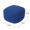 NicBex Modern 20 x 20 Inch Round Pouf, Knitted Cotton Bean Bag Chair for Adults in Living Room, Bedroom, Dorm, No Assembly - 2 of 4
