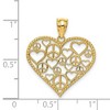 Black Bow Jewelry 14k Yellow Gold Harmony Heart Pendant, 22mm - 4 of 4