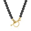 Ross-Simons 3.5-4mm Onyx Bead Charm-Compatible Toggle Necklace in 18kt Gold Over Sterling - 4 of 4