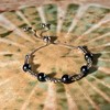 Ross-Simons 7-7.5mm Black Cultured Pearl and Sterling Silver Bead Bolo Bracelet Size - 4 of 4