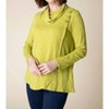 Women's Peruvian Cotton Wrap Cowl Top - habitat - 3 of 4