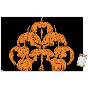 Trends International Episodic Drawing - Pumpkin Cat Unframed Wall Poster Prints - 1 of 4