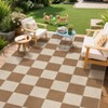Washable Modern Living Room Rugs, Gingham Check Non Slip Bedroom Carpet, Geometric Checkered Indoor Floor Rugs for Dining Room - 3 of 4