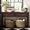 KIGFTSOD Rustic Wooden Console Table - Storage Drawers & Open Shelf, Elegant Sofa Table for Entryway, Hallway & Living Room - 3 of 4