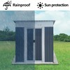 Gulches 5FTx3FT Pent Roof Grey Outdoor Tool Bike Storage Garden Shed With Aluminum Alloy Frame And Sliding Door - 4 of 4