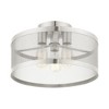 Livex Lighting Industro 3 - Light Semi-Flush Mount in  Brushed Nickel - 2 of 4
