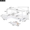 Twin Size L-Shaped House Platform Bed with Roof Frame and 3 Storage Drawers, Solid Wood and MDF Frame - 4 of 4