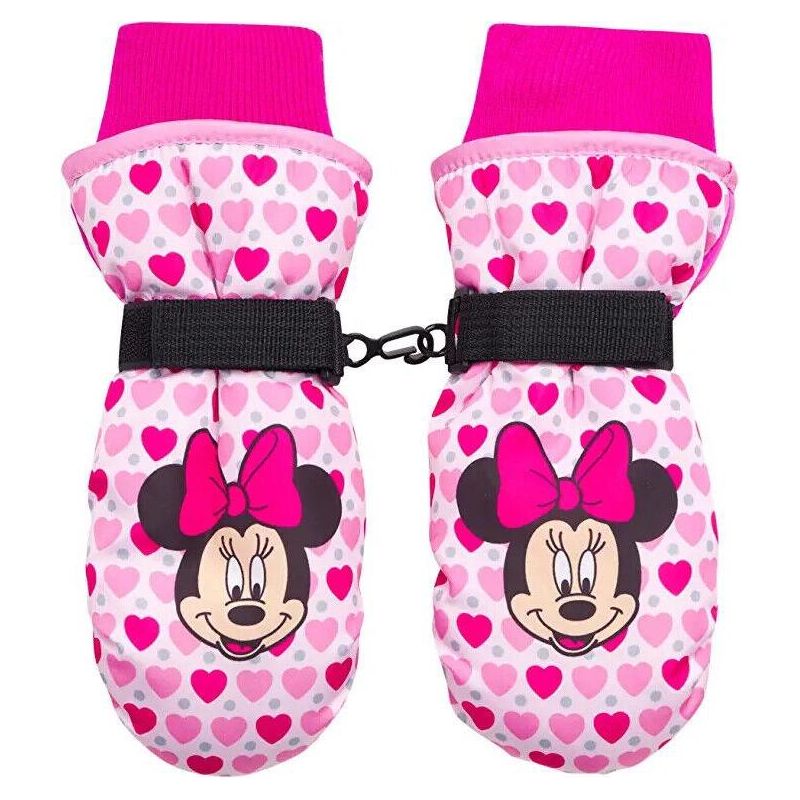 Disney Minnie Mouse Girls Winter Insulated Snow Ski Gloves or Mittens, Ages 2-7, 1 of 4