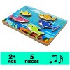 Spin Master Pinkfong Baby Shark Musical Wooden Sound Puzzle with 5 Shark Pieces That Play the Baby Shark Song for Toddler Shape and Sound Learning - 2 of 4