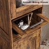 Tall Bathroom Cabinet, Freestanding Storage Cabinet with Glass Doors and Adjustable Shelves and Drawers, 67" Tall Cabinet for Kitchen, Pantry - 4 of 4