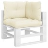 vidaXL Pallet Cushions 3 Pcs Cream Fabric - Polyester - Water-Resistant - Indoor/Outdoor Use - Garden/Patio/Family Sofa - 3 of 4