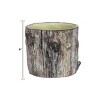 Slickblue Tree Trunk Planter, Cement Faux Bois Round Concrete Pot, Bark Detailing, Indoor Use, 6.75" Dia - 3 of 3