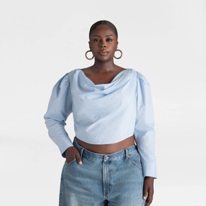 KBB by KAHLANA Women's Long Sleeve 'The Balloon Cropped Top' - 1 of 3