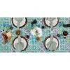 Design Imports Spanish Tile Vinyl Tablecloth 70" Round - 4 of 4
